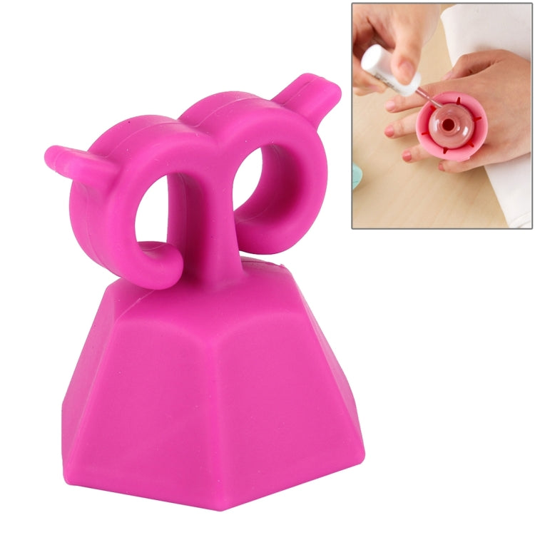 Silicone Nail Polish Bottle Holder(Magenta)