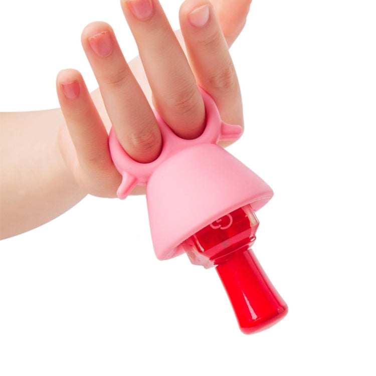 Silicone Nail Polish Bottle Holder(Magenta)