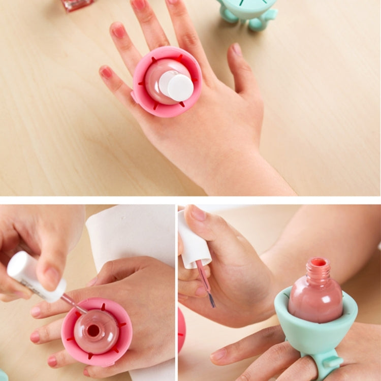 Silicone Nail Polish Bottle Holder(Magenta)