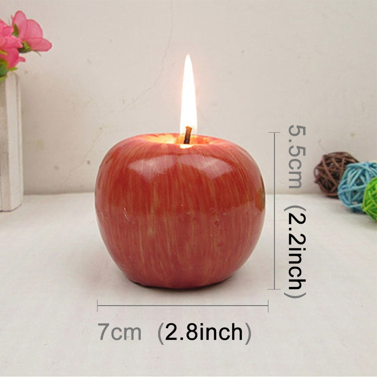 Romantic Apple Shaped Candle for Party Christmas Gift, Size: 7cm x 7cm x 5.5cm