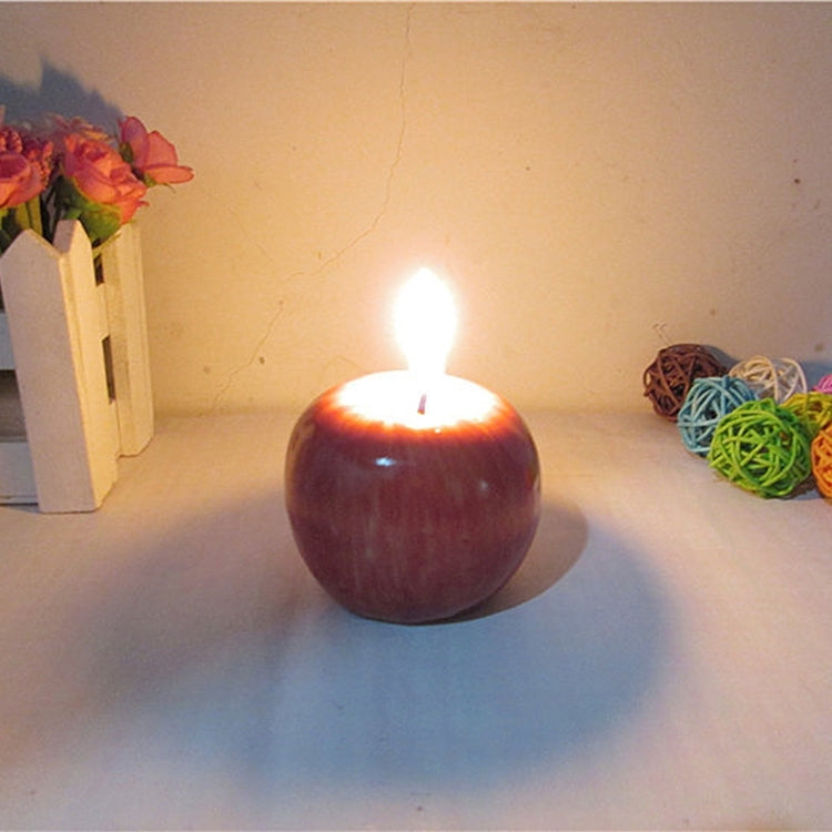 Romantic Apple Shaped Candle for Party Christmas Gift, Size: 7cm x 7cm x 5.5cm