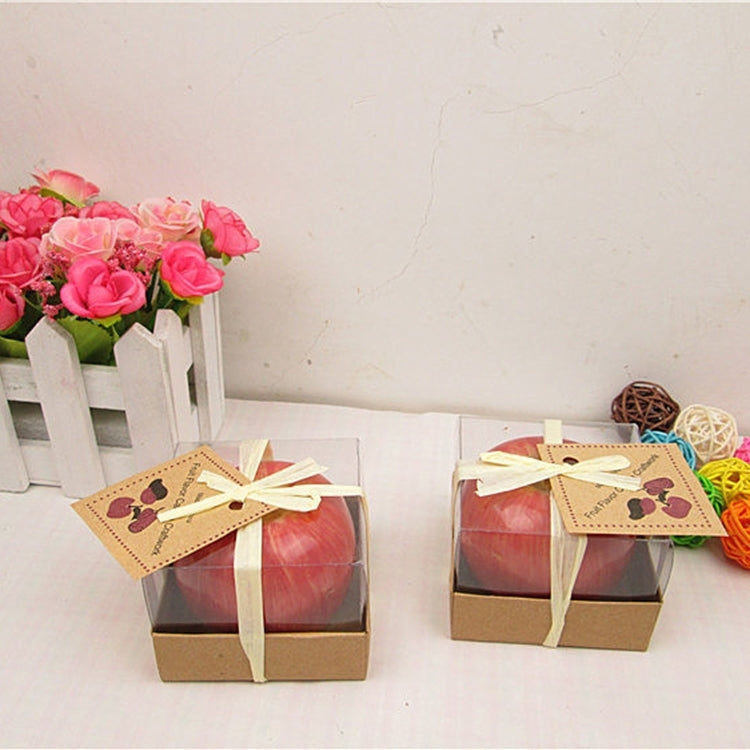 Romantic Apple Shaped Candle for Party Christmas Gift, Size: 7cm x 7cm x 5.5cm