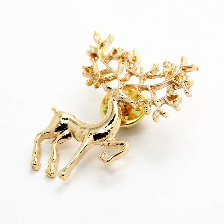 3 PCS Fashion Golden Plated Christmas Deer Brooch