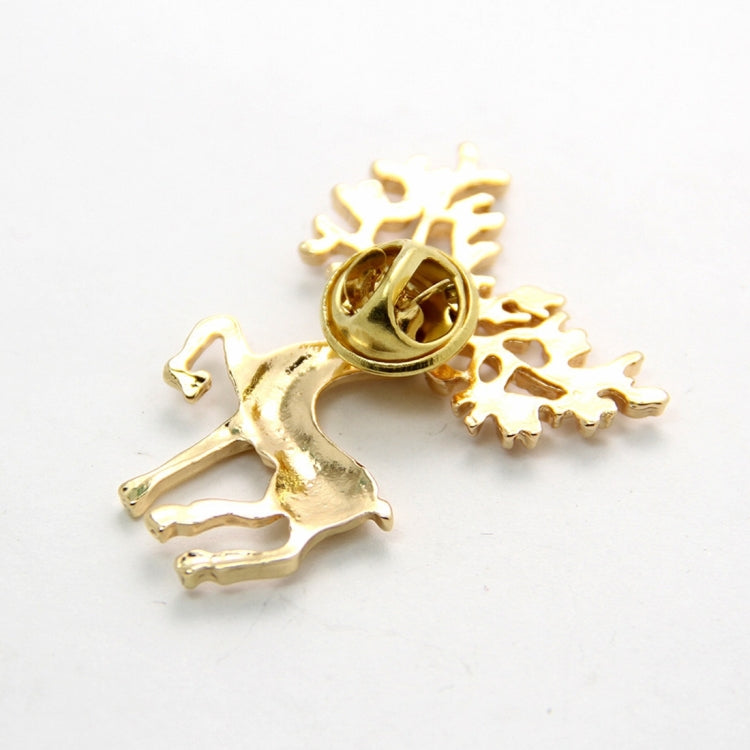 3 PCS Fashion Golden Plated Christmas Deer Brooch