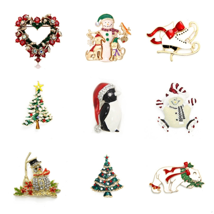 3 PCS Christmas Theme Fashion Women Brooch Gift Accessories, Random Style Delivery