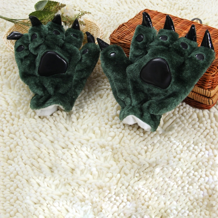 One Pair Christmas Gift Cute Cartoon Dinosaur Claw Winter Warm Gloves