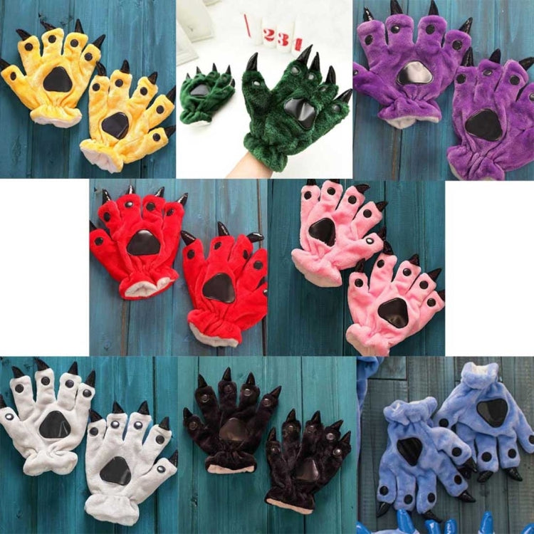 One Pair Christmas Gift Cute Cartoon Dinosaur Claw Winter Warm Gloves