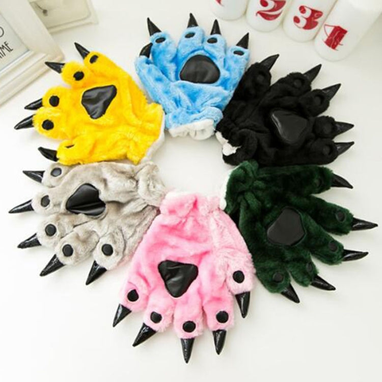 One Pair Christmas Gift Cute Cartoon Dinosaur Claw Winter Warm Gloves