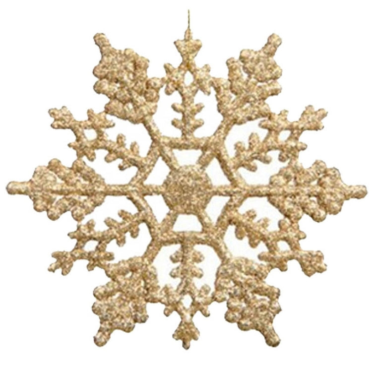 12 PCS Christmas Tree Ornaments Acrylic Snowflake Pieces Decorative Pendant Loose Powder, Diameter: 10cm