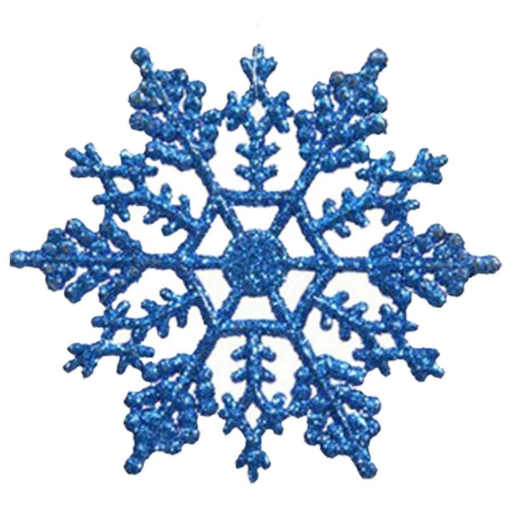 12 PCS Christmas Tree Ornaments Acrylic Snowflake Pieces Decorative Pendant Loose Powder, Diameter: 10cm
