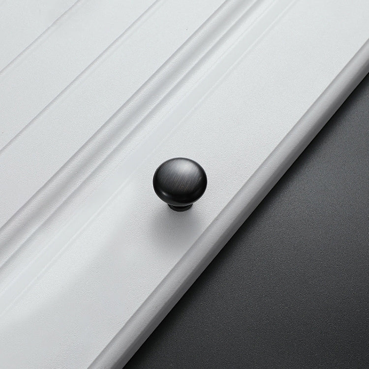 5 PCS 4203 Blackening Red Bronze Single Hole Solid Zinc Alloy Round Handle for Cabinet Wardrobe Drawer Door