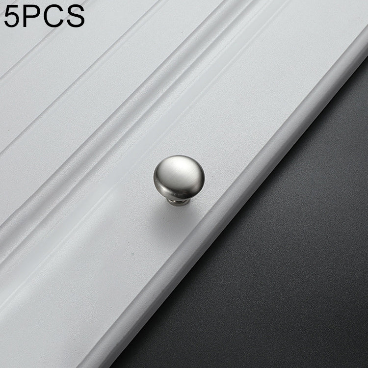 5 PCS 4203 Brushed Single Hole Solid Zinc Alloy Round Handle for Cabinet Wardrobe Drawer Door