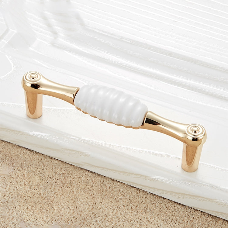 3 PCS 5002-96 Gold Imitated Zinc Alloy Ceramic Handle for Cabinet Wardrobe Drawer Door, Hole Spacing: 96mm