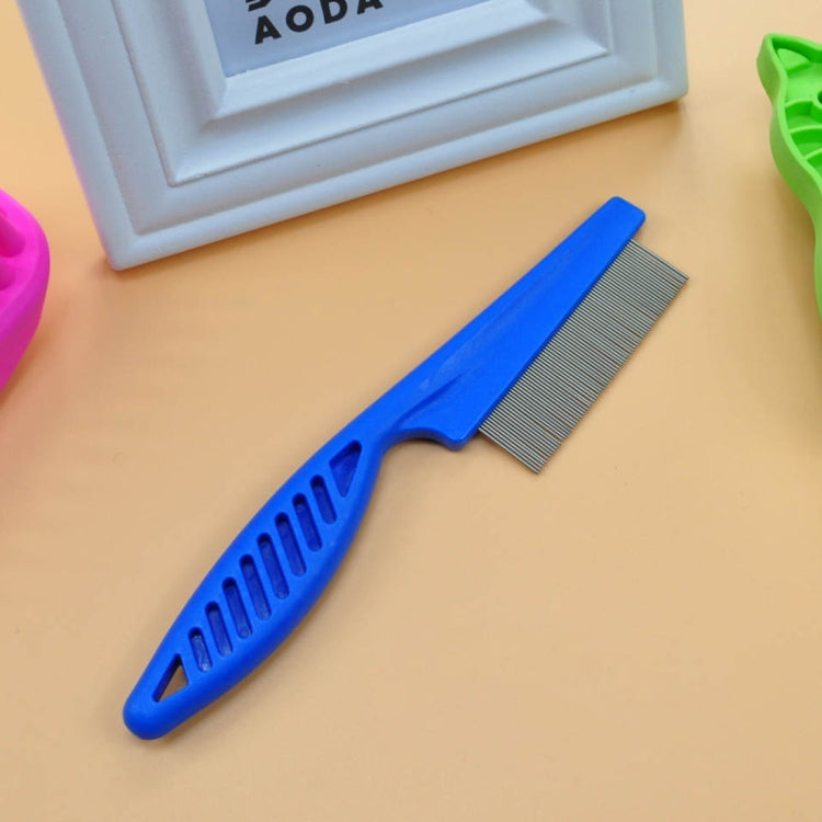 5 PCS Pet Cats Dogs Supplies Combs Fine Toothed Stainless Steel Needle Fleas Removal Combs, Length: 14cm