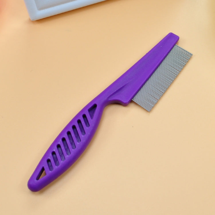 5 PCS Pet Cats Dogs Supplies Combs Fine Toothed Stainless Steel Needle Fleas Removal Combs, Length: 14cm