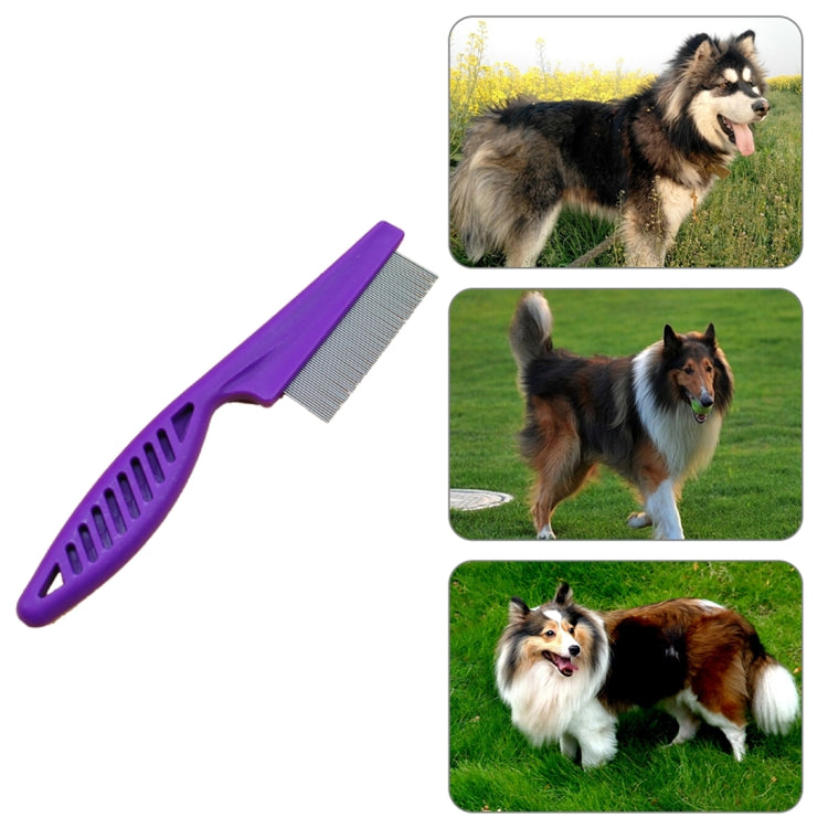 5 PCS Pet Cats Dogs Supplies Combs Fine Toothed Stainless Steel Needle Fleas Removal Combs, Length: 18.5cm