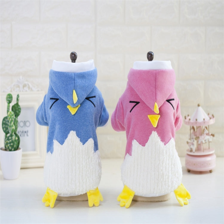 New Style Pet Dogs Clothes Double Colors Cartoon Chicken Both Feet Warm Hooded Cotton-padded Clothes, Size: M, Bust: 37cm, Neck: 26cm