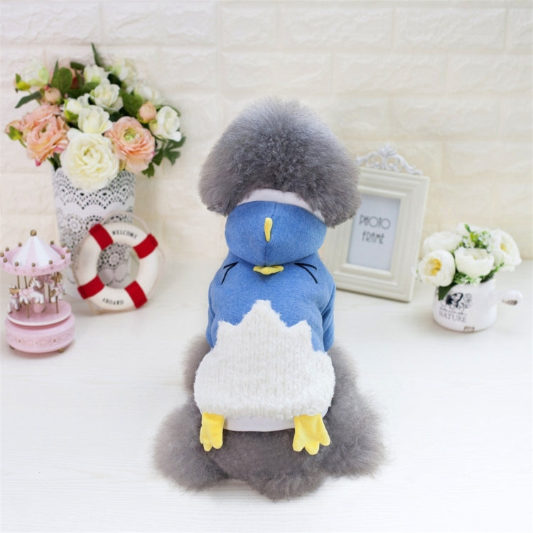 New Style Pet Dogs Clothes Double Colors Cartoon Chicken Both Feet Warm Hooded Cotton-padded Clothes, Size: S, Bust: 32cm, Neck: 23cm