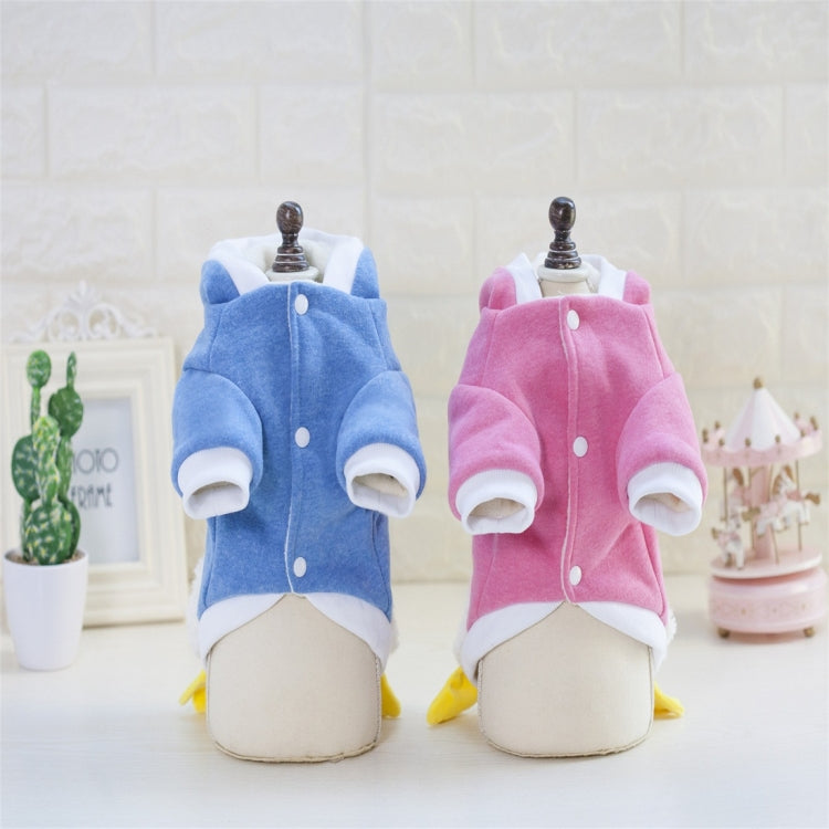 New Style Pet Dogs Clothes Double Colors Cartoon Chicken Both Feet Warm Hooded Cotton-padded Clothes, Size: S, Bust: 32cm, Neck: 23cm