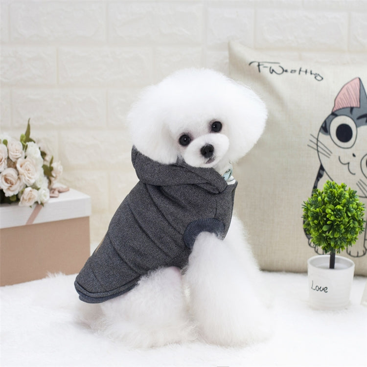 New Style Pet Dogs Clothes Moustache Both Feet Warm Plush Hooded Coat , Size: M, Bust: 37cm, Neck: 26cm