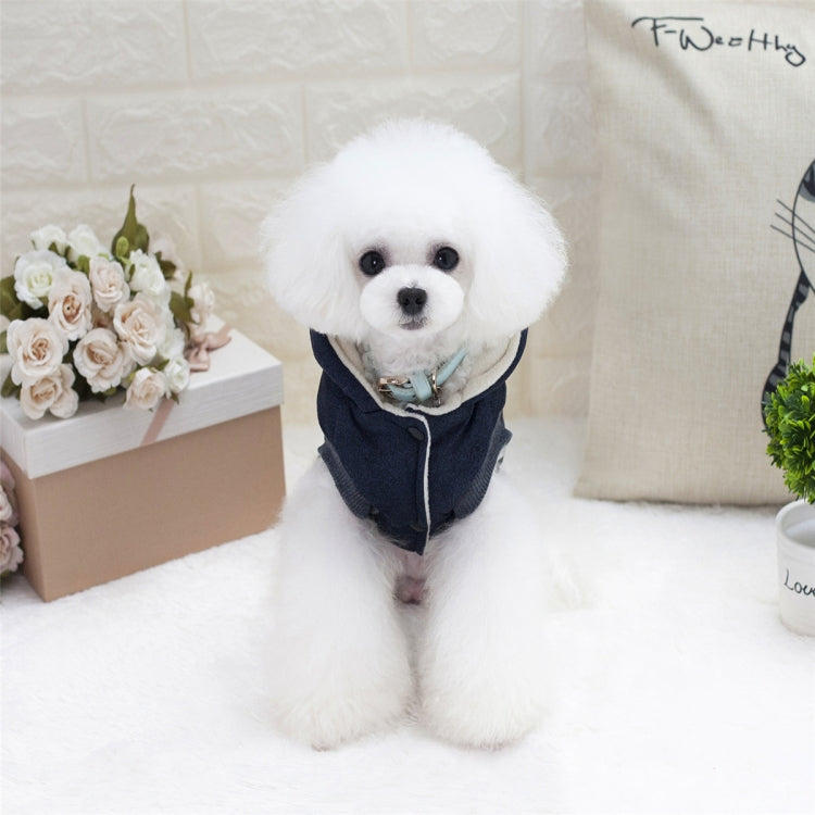 New Style Pet Dogs Clothes Moustache Both Feet Warm Plush Hooded Coat , Size: XL, Bust: 47cm, Neck: 32cm