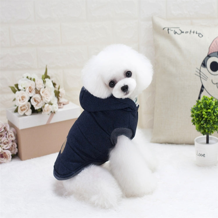 New Style Pet Dogs Clothes Moustache Both Feet Warm Plush Hooded Coat , Size: XL, Bust: 47cm, Neck: 32cm