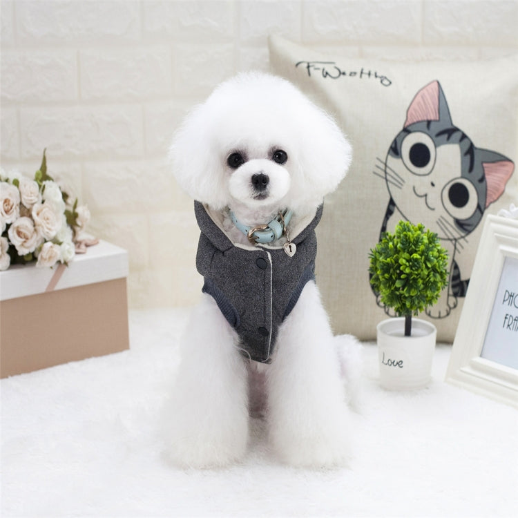 New Style Pet Dogs Clothes Moustache Both Feet Warm Plush Hooded Coat , Size: XXL, Bust: 52cm, Neck: 35cm