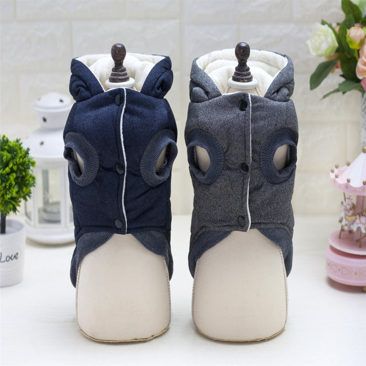 New Style Pet Dogs Clothes Moustache Both Feet Warm Plush Hooded Coat , Size: XXL, Bust: 52cm, Neck: 35cm