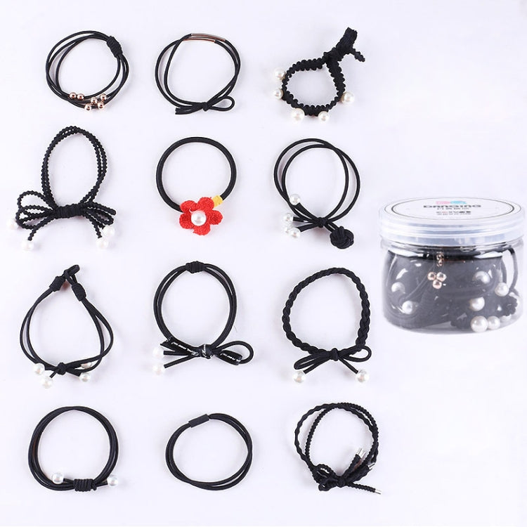 12 PCS/Boxed Simple Creative Lady Pearl Bowknot Style Hair Band