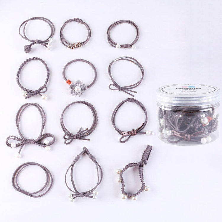 12 PCS/Boxed Simple Creative Lady Pearl Bowknot Style Hair Band
