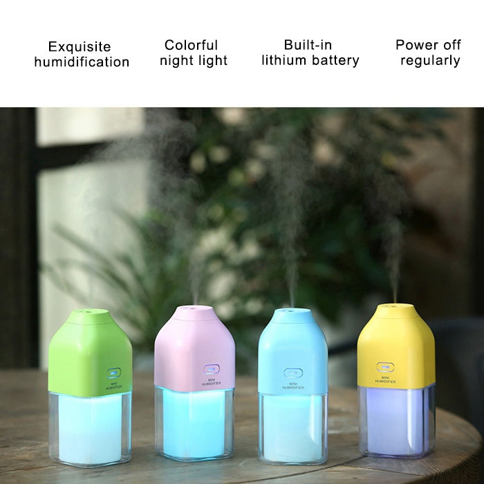 130ML Mini Portable Energy Bottle Shape USB LED Colourful Night Light Humidification Air Humidifier for Home / Office / Car