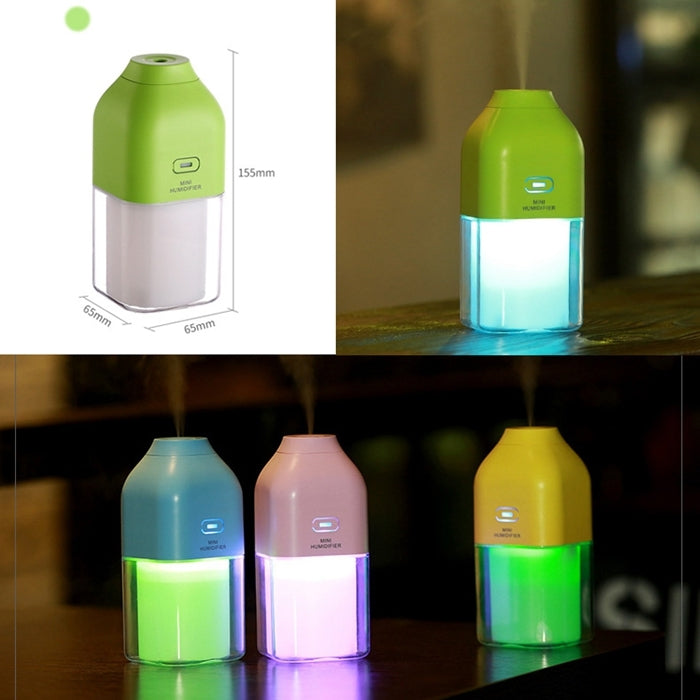 130ML Mini Portable Energy Bottle Shape USB LED Colourful Night Light Humidification Air Humidifier for Home / Office / Car