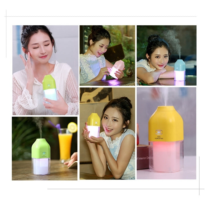 130ML Mini Portable Energy Bottle Shape USB LED Colourful Night Light Humidification Air Humidifier for Home / Office / Car