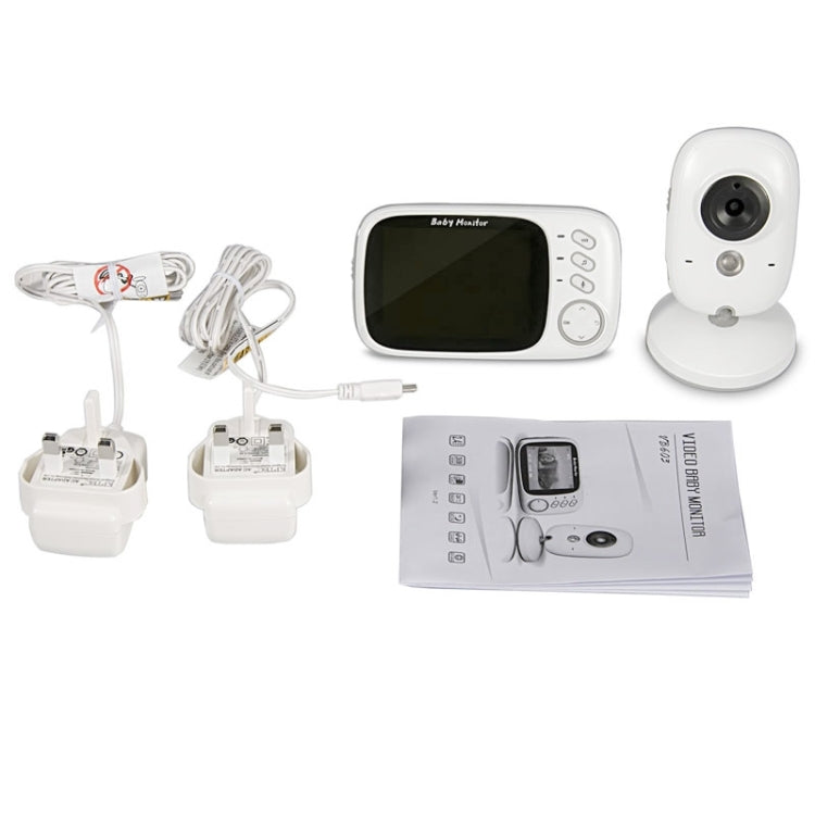 VB603 3.2 inch LCD 2.4GHz Wireless Surveillance Camera Baby Monitor, Support Two Way Talk Back, Night Vision(White)