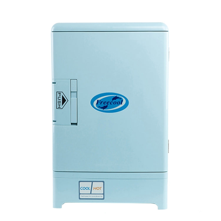 Freecool CW-15L 38W 15L Portable Vehicle Auto Freezer Mini Cooling and Heating Dual-use Refrigerator with Handle for Car and Home, US Plug, AC 220V(Blue)