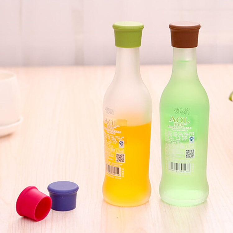 10 PCS Candy Color Silicone Wine Beer Condiments Bottle Stopper Random Color Delivery