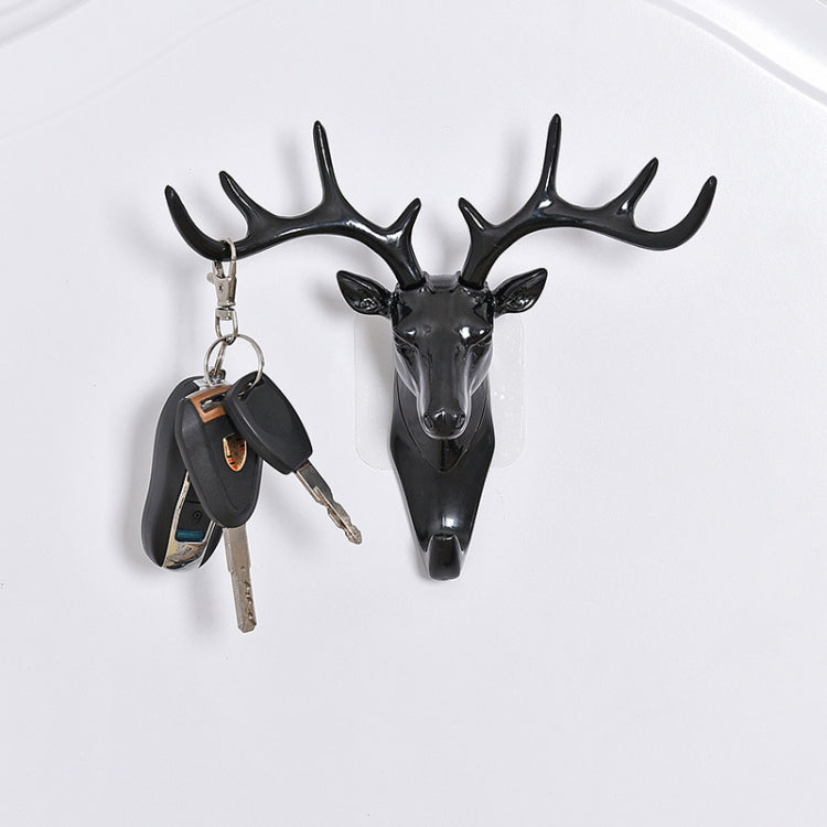 6 PCS Creative Three-dimensional Multifunctional Deer Head Animal Decorative Hook Coat Hook Retro Clothes Hanging Creative Home Crafts, Random Style Delivery