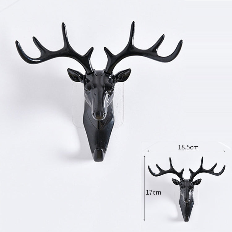 6 PCS Creative Three-dimensional Multifunctional Deer Head Animal Decorative Hook Coat Hook Retro Clothes Hanging Creative Home Crafts, Random Style Delivery