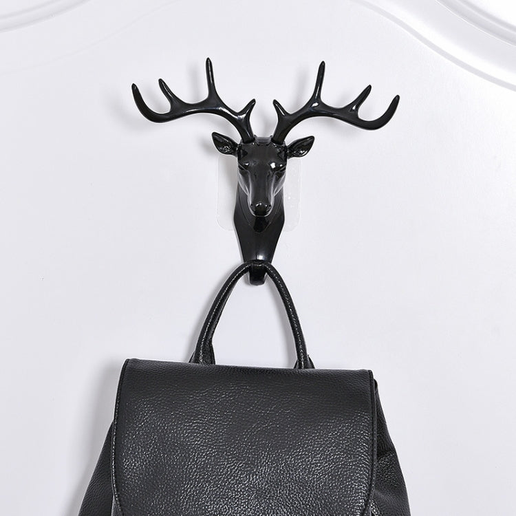 6 PCS Creative Three-dimensional Multifunctional Deer Head Animal Decorative Hook Coat Hook Retro Clothes Hanging Creative Home Crafts, Random Style Delivery