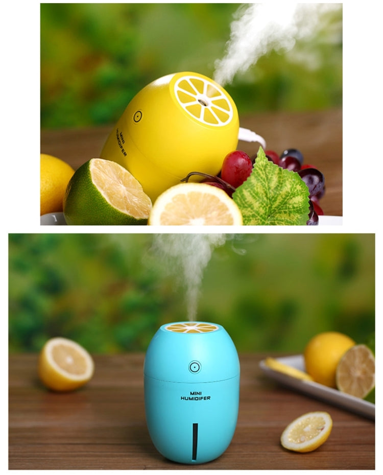 180ML Creative Lemon Shape USB Air Humidifier with Luminous & Transparent Water Line & Water Shortage Power Off Protection for Car & Office & Home