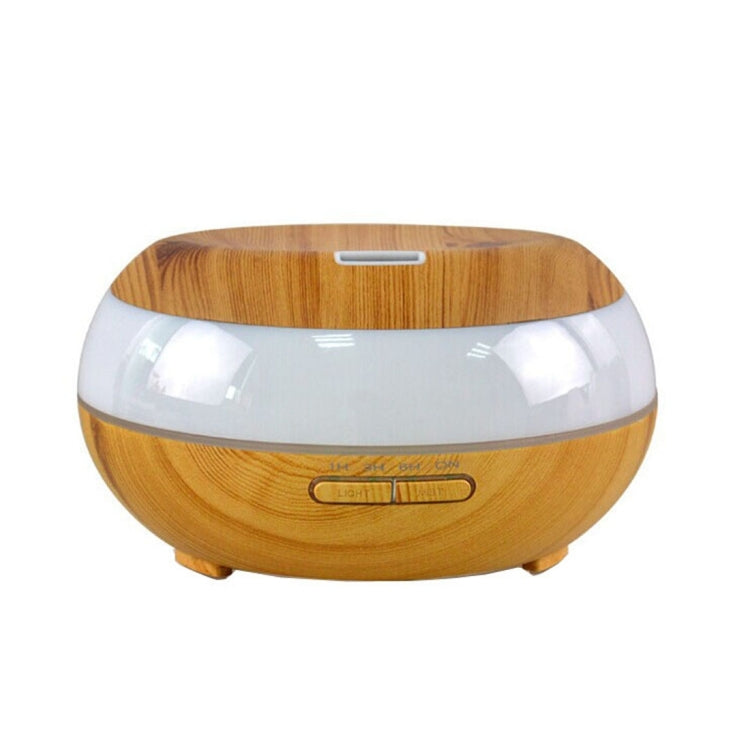 300ML Wood Grain Aromatherapy Air Humidifier with 7-Colours LED Lights & Water Shortage Power Off Protection