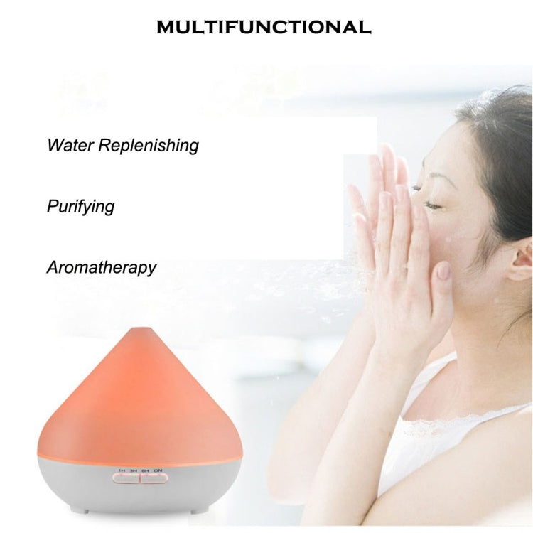 300ML Timed Ultrasonic Aromatherapy Air Humidifier with 7-Colours LED Lights & Water Shortage Power Off Protection