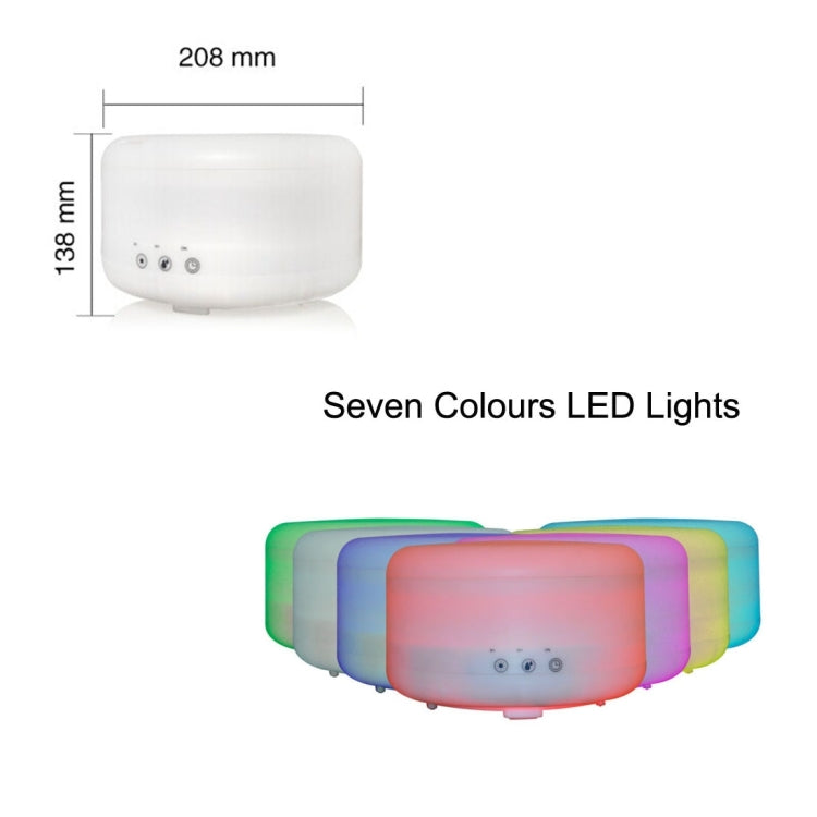 1000ML Timed Ultrasonic Aromatherapy Air Humidifier with 7-Colours LED Lights & Water Shortage Power Off Protection