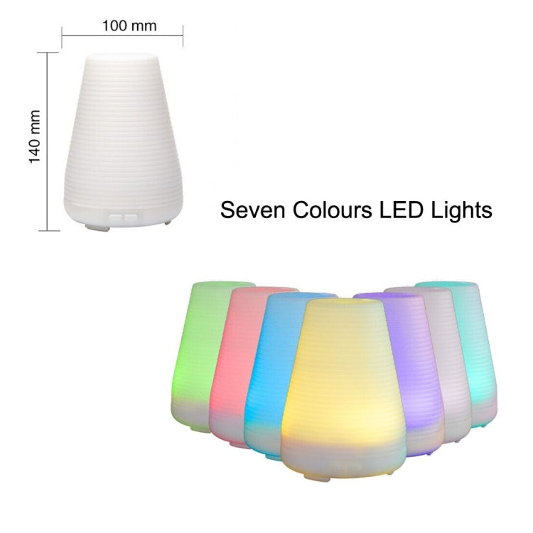 100ML Timed Ultrasonic Aromatherapy Air Humidifier with 7-Colours LED Lights & Indicator Light & Water Shortage Power Off Protection