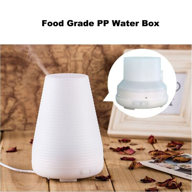 100ML Timed Ultrasonic Aromatherapy Air Humidifier with 7-Colours LED Lights & Indicator Light & Water Shortage Power Off Protection