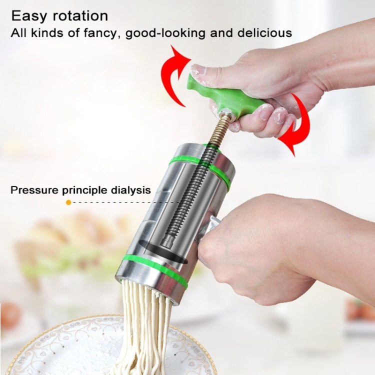 4 Molds Household Manually Small Stainless Steel Pressing Style Handhold Noodle Machine