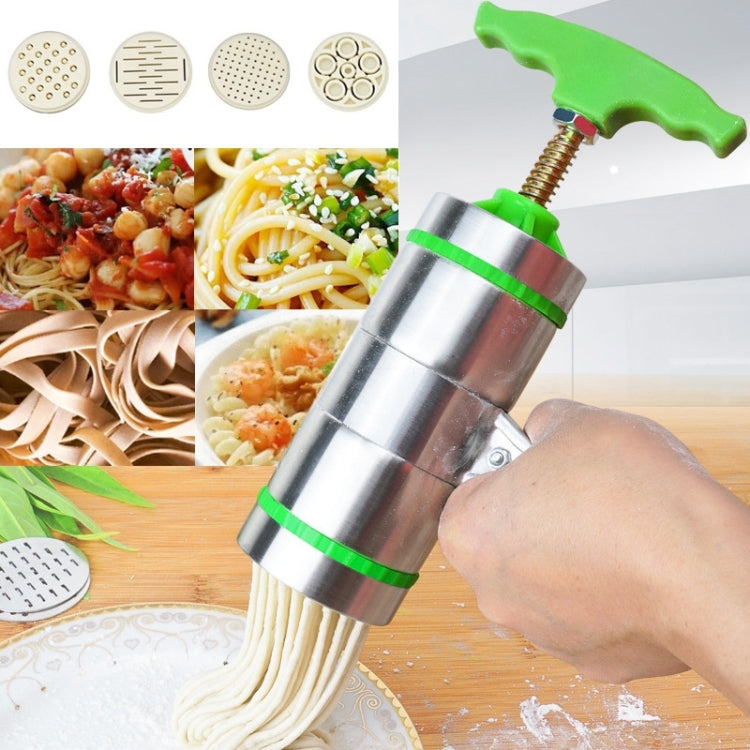 4 Molds Household Manually Small Stainless Steel Pressing Style Handhold Noodle Machine