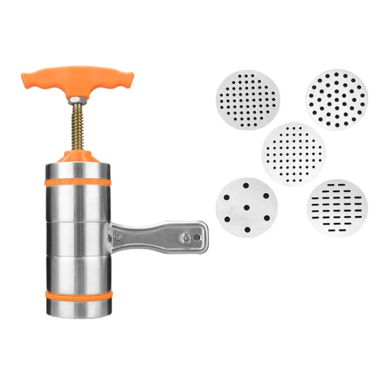 5 Molds Household Manually Small Stainless Steel Pressing Style Handhold Noodle Machine