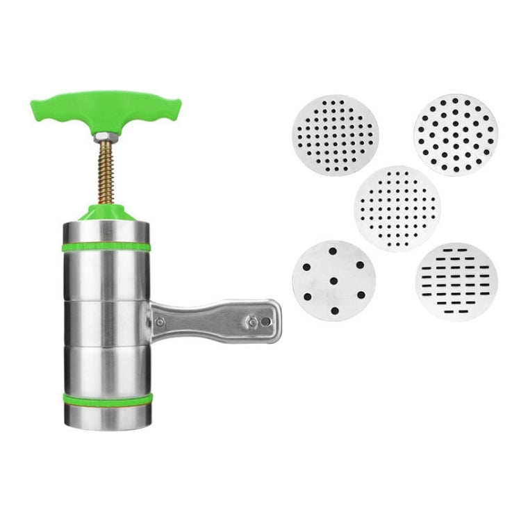 5 Molds Household Manually Small Stainless Steel Pressing Style Handhold Noodle Machine