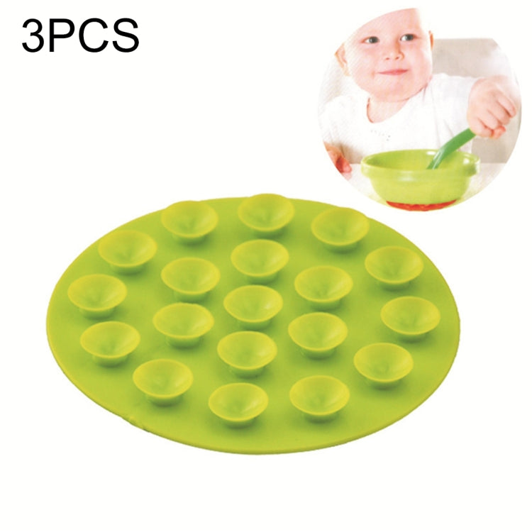 10 PCS Baby Double-sided TPR Anti-skid Pad Strong Suction Placemat, Size:10.5*10.5*1.3cm Random Color Delivery